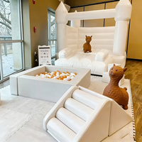 Ensemble de jeux d'intérieur et d'extérieur de luxe pour tout-petits, équipement de jeu en mousse souple, piscine à balles blanche, premium pour bébés et enfants