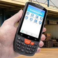 Terminal de données mobiles PDA Android 12/15 avec lecteur de codes-barres 1D/2D, IP65, 4+64 Go, Octa-Core, 4G, clavier 4 pouces, caméra 5MP+13MP, ultra robuste