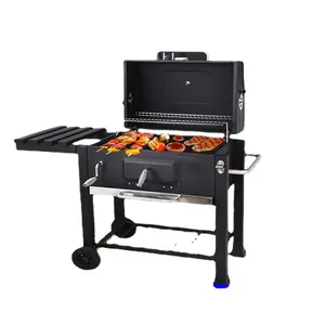 Heavy Duty Barbecue Smoker Portable Charcoal BBQ Grill For Outdoor With Trolley Factory Supply Outdoor Folding Grill Barbecue
