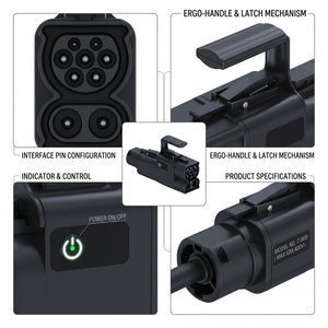 Nuevo Adaptador de Carga Rápida CC CCS2 a GBT de Alta Potencia y Seguro para Vehículos Eléctricos, de Alta Calidad y en Tendencia, para Conversión/Reparación - Product Image 6