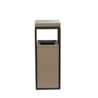Conteneur à déchets rectangulaire en métal de grande taille pour extérieur, poubelle de jardin, poubelle de rue, bac à ordures commercial en acier