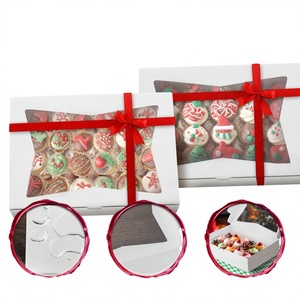 Caixa de Papelão Branco à Prova de Umidade com Janela, 189x138x4 Polegadas, para Embalagem de Bolos e Alimentos, Venda Quente Transfronteiriça - Product Image 1