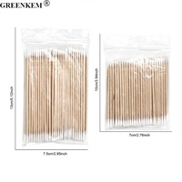 Nouveau lot de 100 cotons-tiges à double tête roses, ultra-fins, pointus, en bois, jetables, pour le nail art