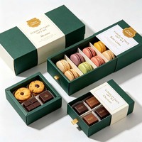 Boîte de biscuits au chocolat faits main de luxe, impression personnalisée sur papier kraft, boîtes cadeaux pour la Saint-Valentin, bonbons sucrés, dattes