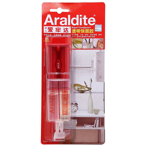 Pegamento Epoxi AB Transparente de Curado Rápido Araldite para Reparación de Joyería (Curado en 5 Minutos) - Adhesivo en Jeringa Doble de 25g - Product Image 1
