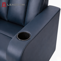 Fauteuil de cinéma VIP ergonomique et peu encombrant LEADCOM LS-829C, siège de cinéma commercial avec porte-gobelet