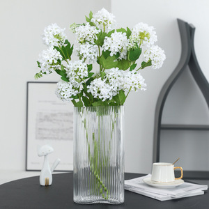 Fleur d'hortensia artificielle à tige unique, 5 têtes, en plastique vert, soie, décoration d'intérieur, ornement de salon, haute simulation - Product Image 2