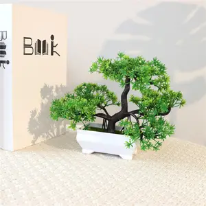 Plantas artificiais Árvore Bonsai Faux Casa Potted Plant Desk Display Tree Pot Ornamentos para Casa Interior Zen Jardim Decoração