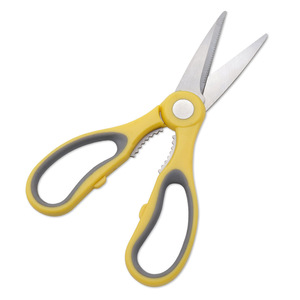 <b>Kitchen</b> <b>Scissors</b> Stainless Steel Straight Head Yellowish Gray For Home Use Vegetable Chicken Bone Butchering Fish Grilling Meat - Product Image 1