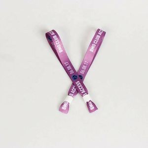 Custom Festival Event Personalized Ribbon Fabric Charm <b>Bracelet</b> Wristband Luxury Plastic Clip Sports Fashion Coin Accessories - Product Image 4