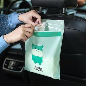 Bolsa de Basura Adhesiva para Auto, Desechable, a Prueba de Fugas, con Diseño de Dibujos Animados, de Polietileno, para Auto, Oficina y Hogar - Product Image 1
