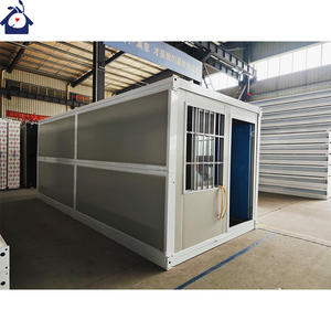 Carcasa de acero modular prefabricada Paquete plano Diseño Oficina Villa Hotel Mall Panel sándwich 20 pies Casa contenedor plegable - Product Image 1