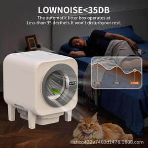 Litière pour chat intelligente automatique en <span class=keywords><strong>plastique</strong></span> et acier inoxydable, écologique, capacité 65L, facile à utiliser, WIFI, forme carrée, de X13_Source Factory - Product Image 2