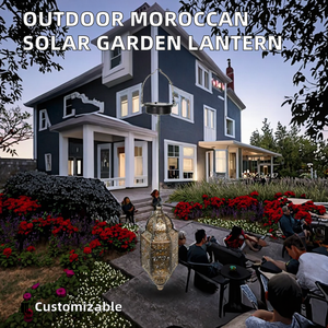 Lámpara Solar Decorativa de Hierro de Lujo para Jardín, Exterior, Impermeable, para Patio - Product Image 2