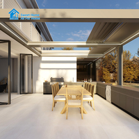 Pergola bioclimatique de luxe en aluminium Sweet Home, toit à lames motorisées rétractables, écologique, facile à installer, décorations de jardin