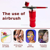 Kit aérographe portable avec compresseur, pistolet pulvérisateur double action sans fil rechargeable par USB pour nail art, maquillage, décoration de gâteaux et salon de beauté