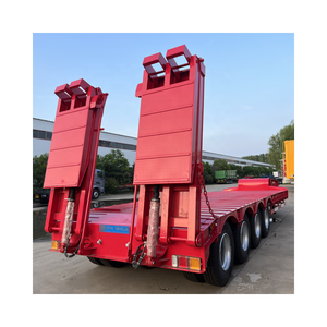 3 4 5 Axles 1-2 Ton Hydraulic Lowbed Drop Deck Gooseneck Semi Truck <b>Trailer</b> 12.5x2.5x1.5m 1001-2000kg Shandong Fengniao - Product Image 6