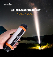 Lampe torche LED multifonctionnelle étanche TANK007 KF3 haute puissance, rechargeable par USB, lanterne ABS pour la chasse en plein air