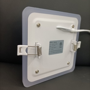 Hot bán 6inch 12W + 8W 3cct Led Vuông mỏng Bảng điều chỉnh trần ánh sáng màu xanh + trắng Chế độ 3 chế độ được chuyển bất kỳ thời gian ETL ES 3000k4000k5000k - Product Image 4