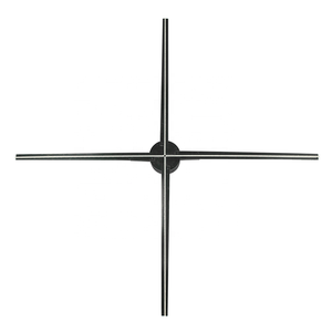 HD LED 100cm 3D holografik ekran büyük ekran 3D Fan reklam makinesi ile canlı çıplak göz Stereo etkisi - Product Image 2