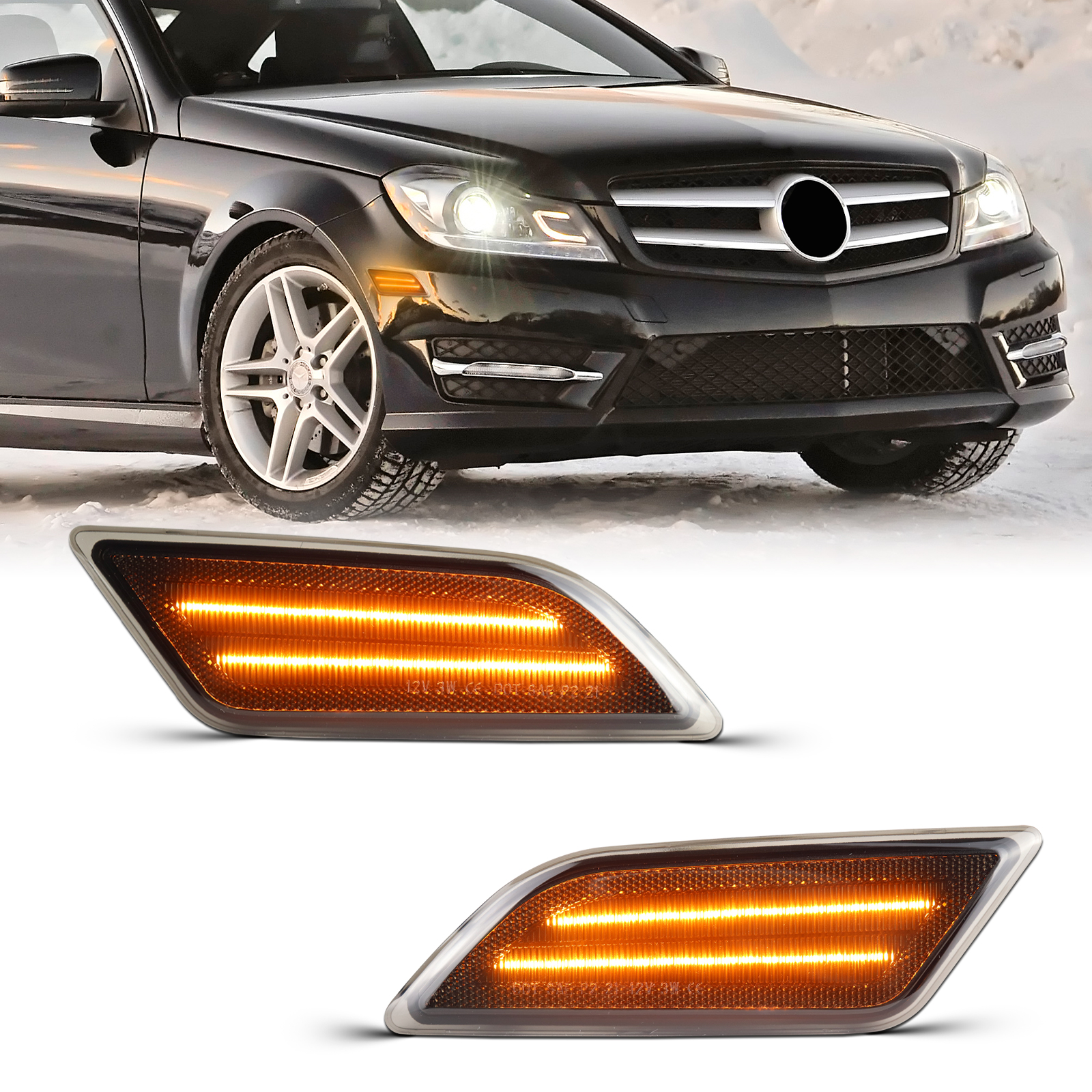 サイドマーカー ために メルセデスベンツ用 ために CE S SL CLASS W201ダイナミックブリンカーインジケーターLEDウ メルセデスベンツ W201 190D 190E 1982-1994 1995 車用 フロントコーナーライト ウィンカーランプ インジケーターランプ  2018260143 : 世田谷インポートモール - 通販 - Yahoo!ショッピング