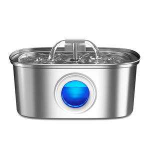 Dispensador de agua inteligente <span class=keywords><strong>para</strong></span> mascotas de acero inoxidable, cubo cuadrado con circulación automática de agua, alimentador de agua <span class=keywords><strong>para</strong></span> gatos y perros de gran capacidad. - Product Image 3