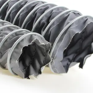 Temperature Resistant 400 Degrees Silica Gel Cloth Air Duct Pipe Heat Resistant Flexible Duct