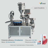 Petite machine de remplissage automatique de liquides pour baume à lèvres et rouge à lèvres, avec fonction de chauffage et mélangeur intégré