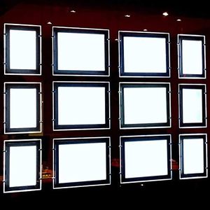 High Brightness Crystal Led Picture Frames Illuminated <b>Light</b> Box Hanging Real Estate Agent <b>Window</b> Display Sign Holders - Product Image 6