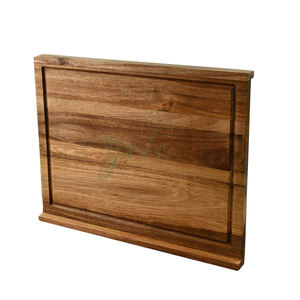 Heavy Duty Serving Tray Round Handle Acacia Wood Cutting Board <b>Chopping</b> <b>Blocks</b> with Juice Groove for Meat Fruits Vegetable - Product Image 4