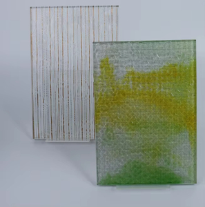 Panel de Vidrio Decorativo Moderno con Patrón Abstracto Rectangular para Montaje en Pared, Decoración Interior, Vidrio Figurado Duradero - Product Image 4