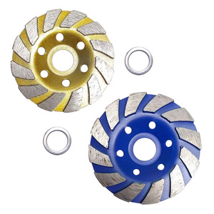 Disque à lamelles diamantées 12 dents 6 trous pour le meulage de la pierre et du béton, carbure bleu, 100 mm, pour meuleuse d'angle - Product Image 1