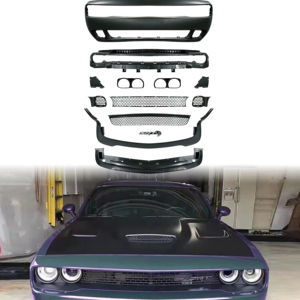 Accessoires de voiture Kit de carrosserie de pare-chocs avant pour Dodge <span class=keywords><strong>Challenger</strong></span> Mise à niveau pour <span class=keywords><strong>SRT</strong></span> 2015-2020 Pare-chocs avant avec grille Kits avant - Product Image 1