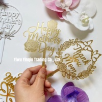 Décoration de gâteau pour la fête des mères sur le thème des fleurs, vente en gros, « Meilleure Mère »
