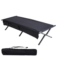 Lits de camping en plein air pour adultes à cadre métallique portable pliable et robuste bon marché, légers et simples