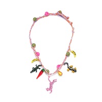 Collier pour femme en résine et coquillages, style bohème, double rang, avec pendentifs géométriques, animaux et fruits, vintage, en gros, en stock, idéal comme cadeau