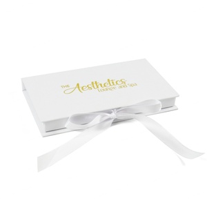 Crown Win Vip Membership Pro Gsm Credit Card and Lanyard Box Packaging Cardboard <b>White</b> Magnetic Gift Box with Satin Paper Boxes - Product Image 4