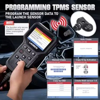 Escáner OBD2 Profesional para Automóviles con Sensor TMPS CRT501IE de 315mhz y 433mhz, Herramienta de Detección de Presión de Neumáticos, 12 Canales Universales, 16GB, 1 Unidad