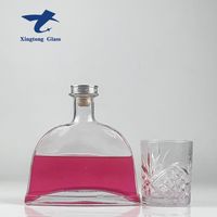 500ml 700ml Large Bouche Heavy Whisky Vodka Brandy XO Bouteilles En Verre Fabricant