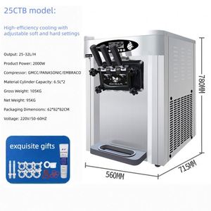 Potente Máquina Comercial <span class=keywords><strong>para</strong></span> <span class=keywords><strong>Hacer</strong></span> Helados de 20L-25L/H, Compresor de Acero Inoxidable <span class=keywords><strong>para</strong></span> Catering de Alto Volumen, Compatible con Leche y Agua - Product Image 1