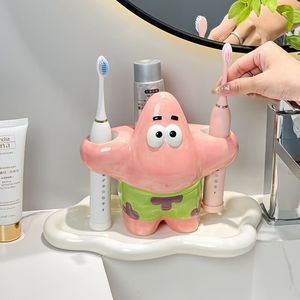 Support de brosse à dents électrique de salle de bain motif Patrick Star, base de rangement créative pour brosse à dents et dentifrice - Product Image 1