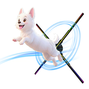 Nuevo Proyector Holográfico 3D de 4 Aspas y 45 cm, Ventilador LED Animado para Publicidad, con Tarjeta SD, Novedades para Fiestas - Product Image 5