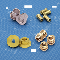 Inserts filetés moletés en laiton CNC C3604 sur mesure, nickelés, pour moulage par injection plastique, boîtier électronique, kit OEM