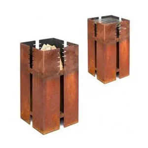 Parrilla de barbacoa de leña de acero Corten moderna Premium, Encendido automático, certificado CE para cocinar al aire libre, uso en pozo de fuego, patio de jardín - Product Image 1