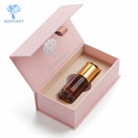 Boîte personnalisée de luxe pour flacon roll-on d'huile essentielle, emballage rigide en papier avec couvercle magnétique à clapet, logo estampé or et EVA