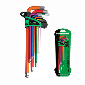 9 PCS Multi Bike riparazione della bicicletta colorato tipo L lungo braccio corto punto <span class=keywords><strong>a</strong></span> sfera Torx Star Allen <span class=keywords><strong>Set</strong></span> di <span class=keywords><strong>chiavi</strong></span> esagonali colorate - Product Image 3