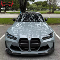 Lèvre de pare-chocs avant en fibre de carbone sèche style V, compatible avec BMW M3 G80 M4 G82 G83 2022+, ajustement parfait OEM, pièces de rechange extérieures