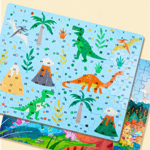 Rompecabezas <span class=keywords><strong>de</strong></span> papel Diy <span class=keywords><strong>de</strong></span> 100 piezas <span class=keywords><strong>de</strong></span> dibujos animados al por mayor, juegos a juego Montessori, juguetes educativos para edades tempranas para niños y niñas - Product Image 5