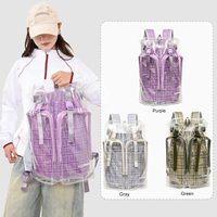 Mochila Transparente de Lona de Alta Calidad al por Mayor, Nueva, Impermeable, para Viajes al Aire Libre, con Cordón, para Mujer, Bolsos Especiales