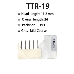 Frese Dentali Diamantate TTR-19 per Varie Preparazioni Dentali in Pratica Clinica, Utilizzate per la Molatura - Product Image 2